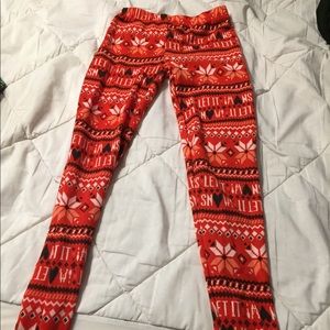 2 pairs of Christmas leggings